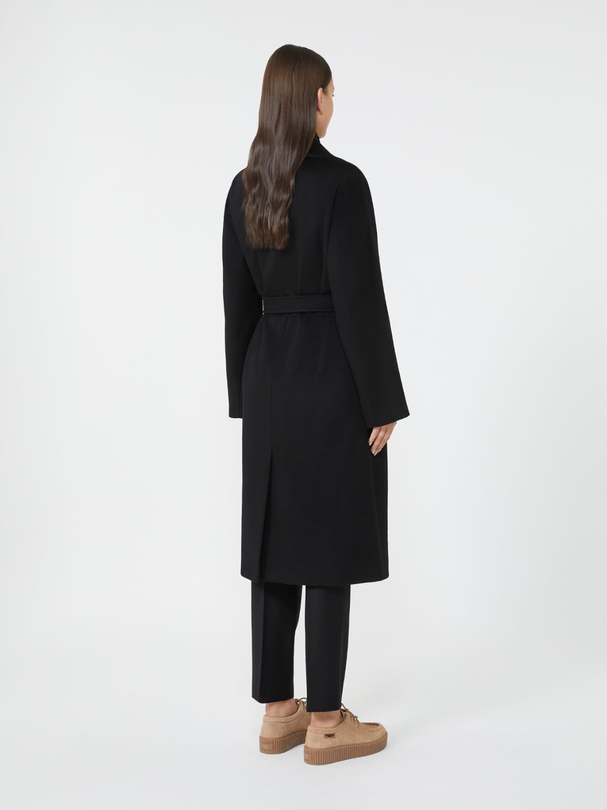 Double-breasted cashmere coat, black | Weekend Max Mara