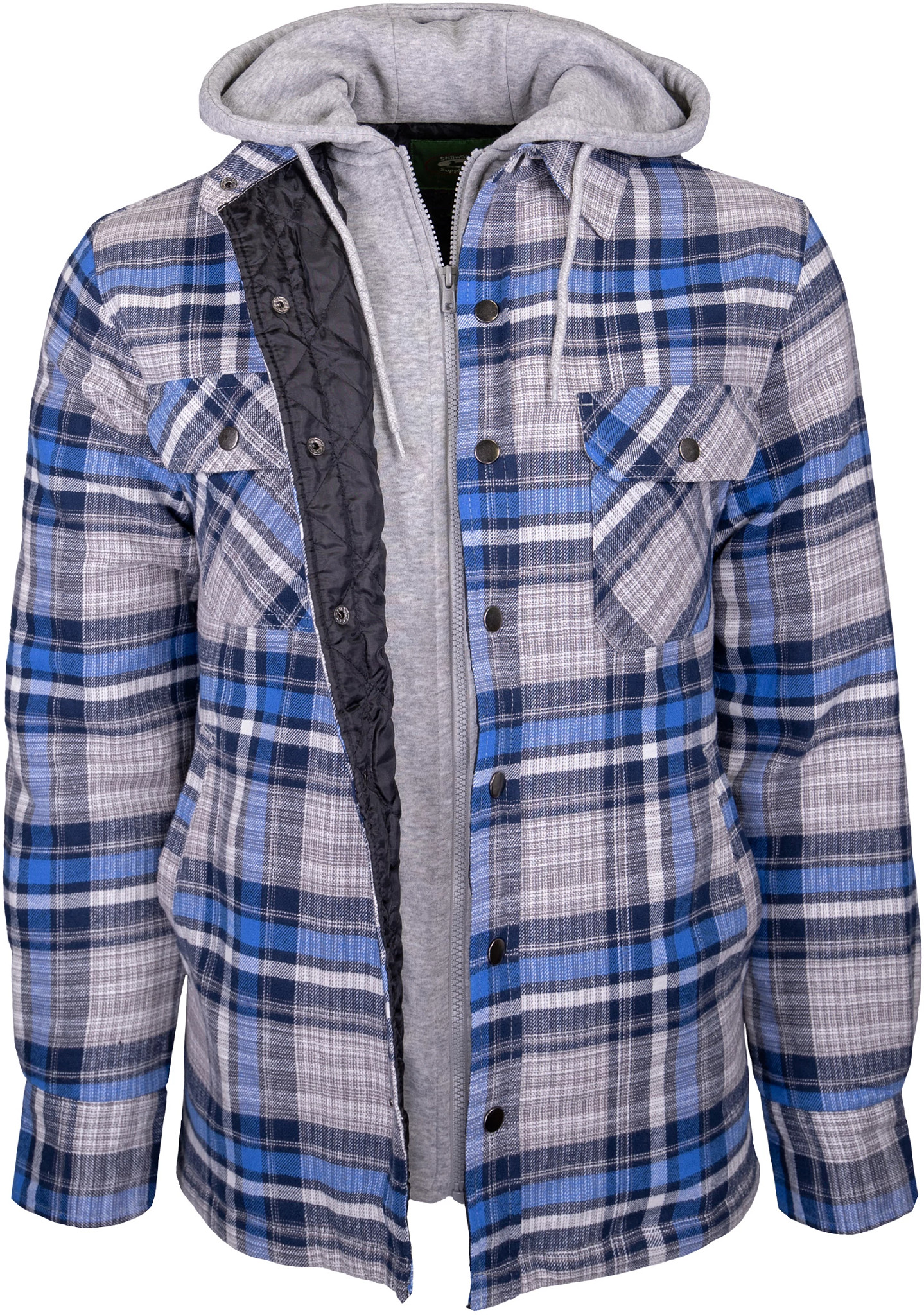 Pacific Teaze Flannel Quilted Hoodie Jacket | Super Shoes