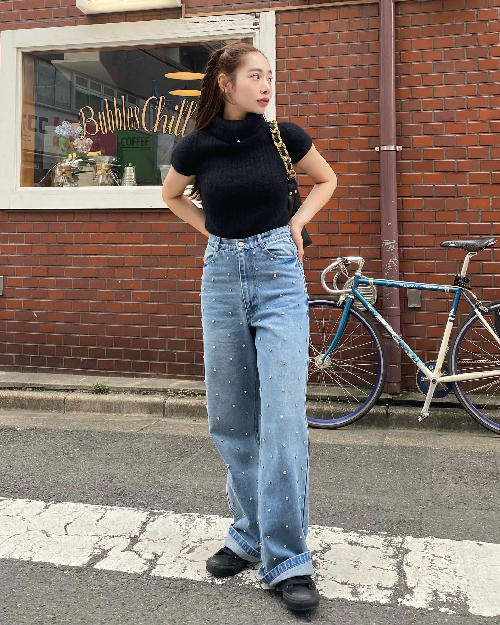 BIBIY. JEWEL DENIM/157cm/着用サイズS｜Bibiy.