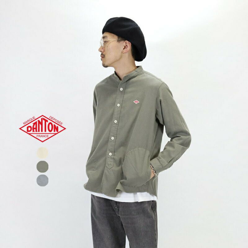 ダントン DANTON/コットンフランネル バンドカラーシャツ DT-B0280 VSS