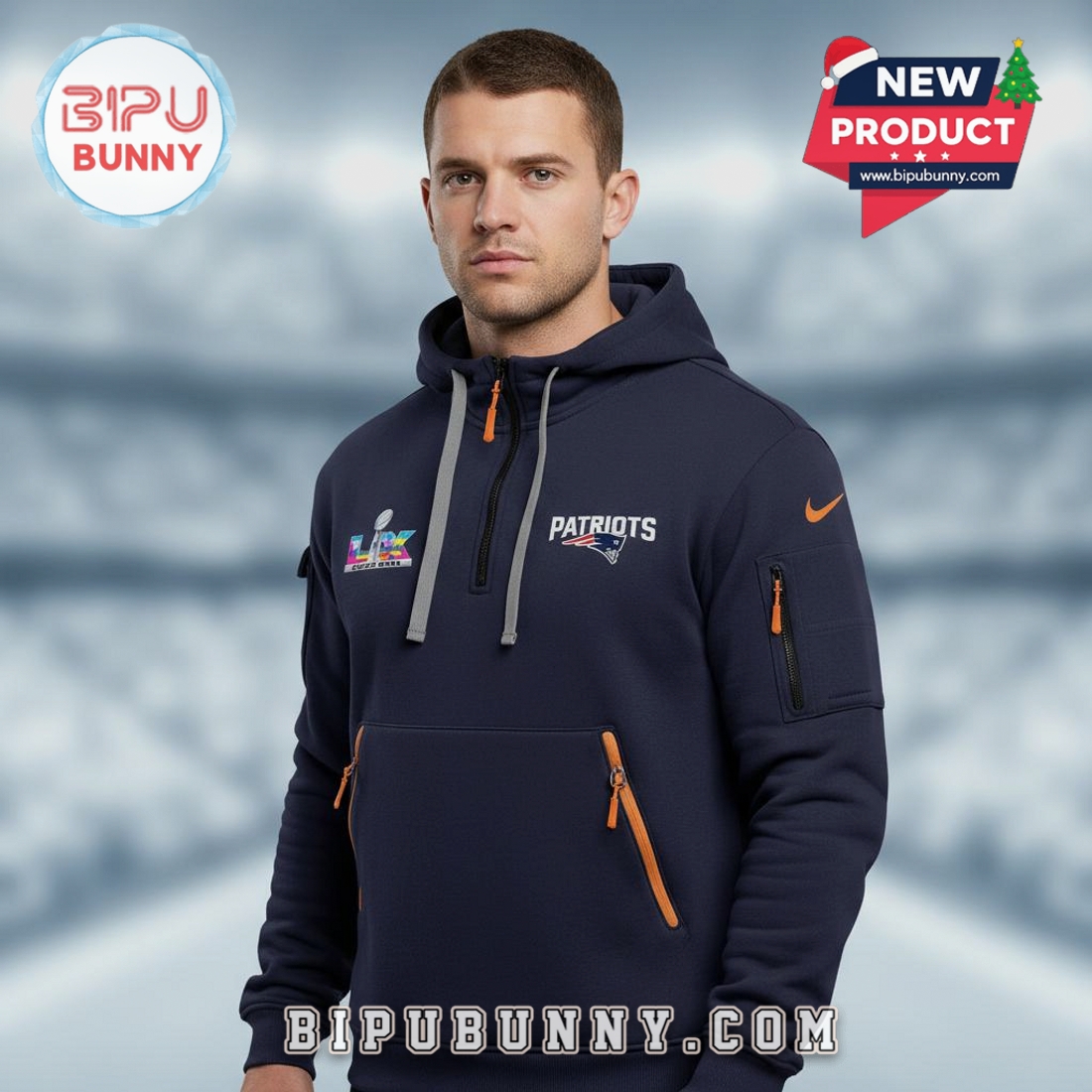 NFL Patriots LX Super Bowl Championship Limited Edition Half-Zip