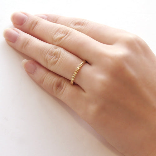 ビズー公式】 ゴールド ミルグレイン K18 リング | 希少石カラー