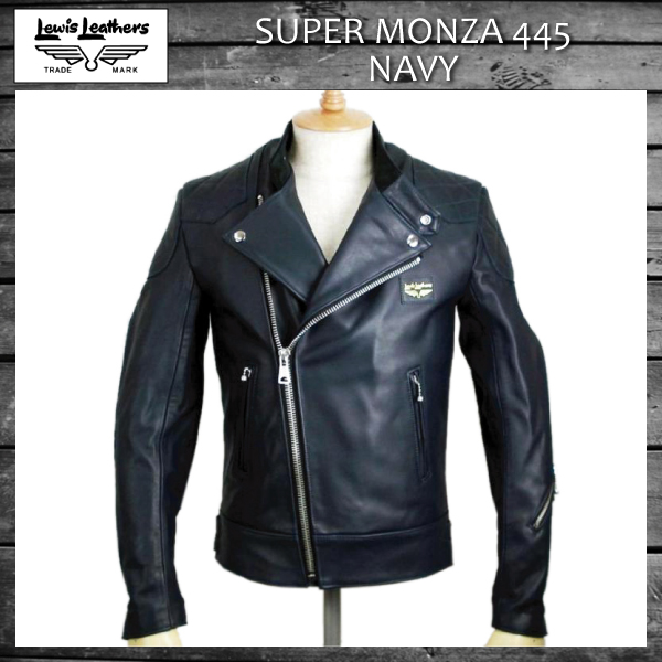 Lewis Leathers(ルイスレザーズ) No.445 SUPER MONZA ネイビー ：流行