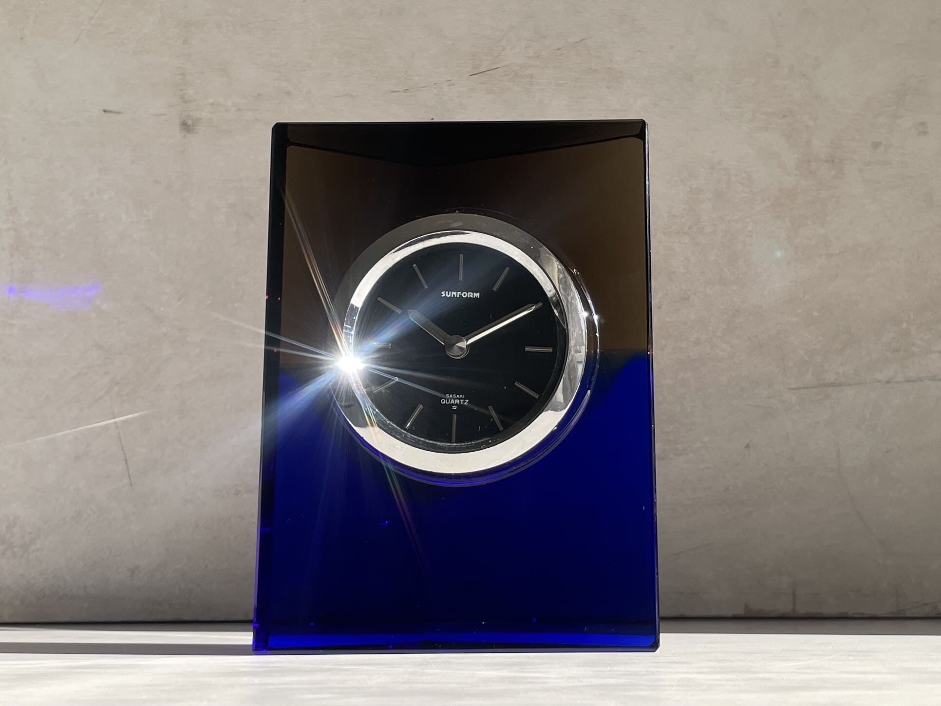東洋時計 TOYOCLOCK ガラス置き時計稼働品 Yahoo!オークション