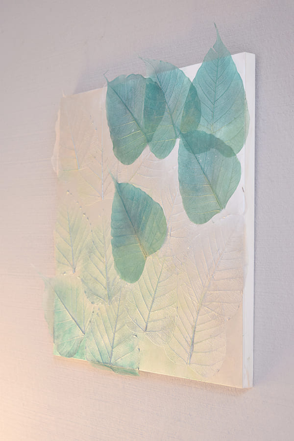 作品紹介｜インド菩提樹｜木製パネル｜ボタニーペインティング