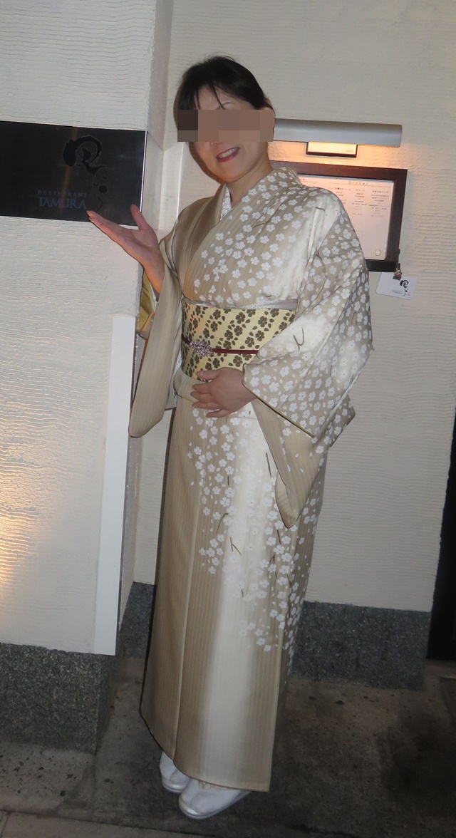 むらなか本場白大島紬と鬼一のしだれ桜訪問着～＆モシカシテ（2