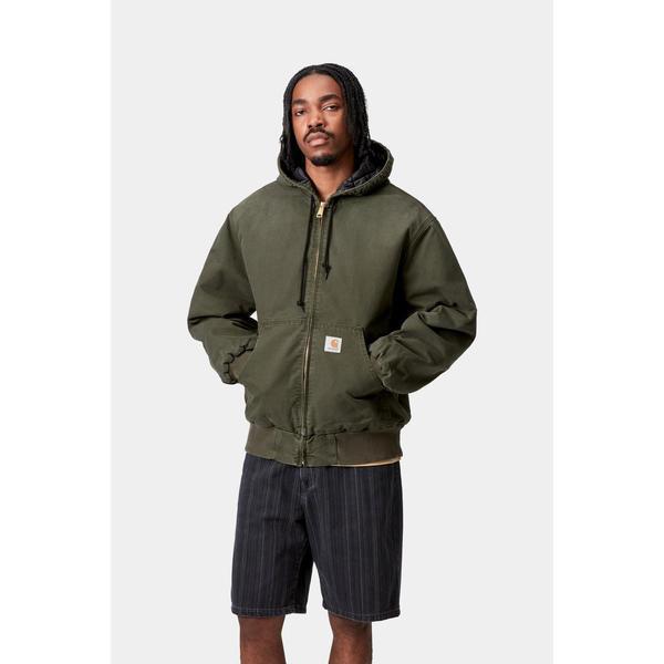 Carhartt WIP OG Active Jacket Winter Stone Canvas Olive – Black