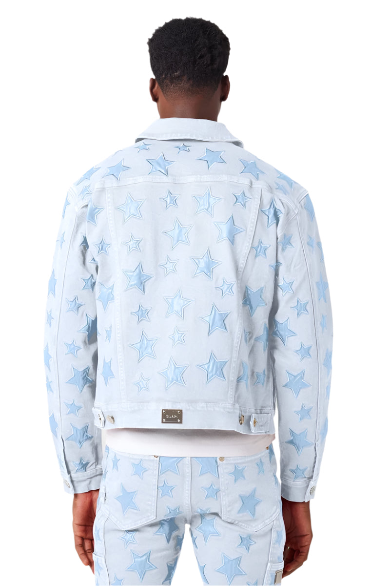 GUAPI STARS DENIM JACKET – BLUE CITY NYC