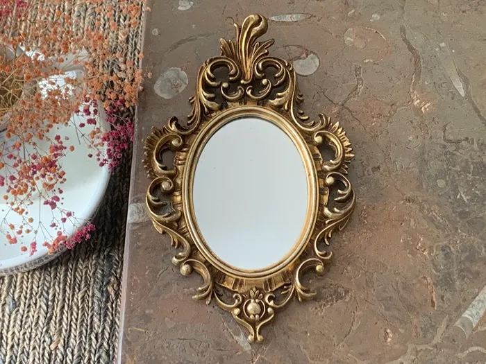 フレンチ 50s 鏡 ミラー ロココ調 ゴールド アンティーク | Blue