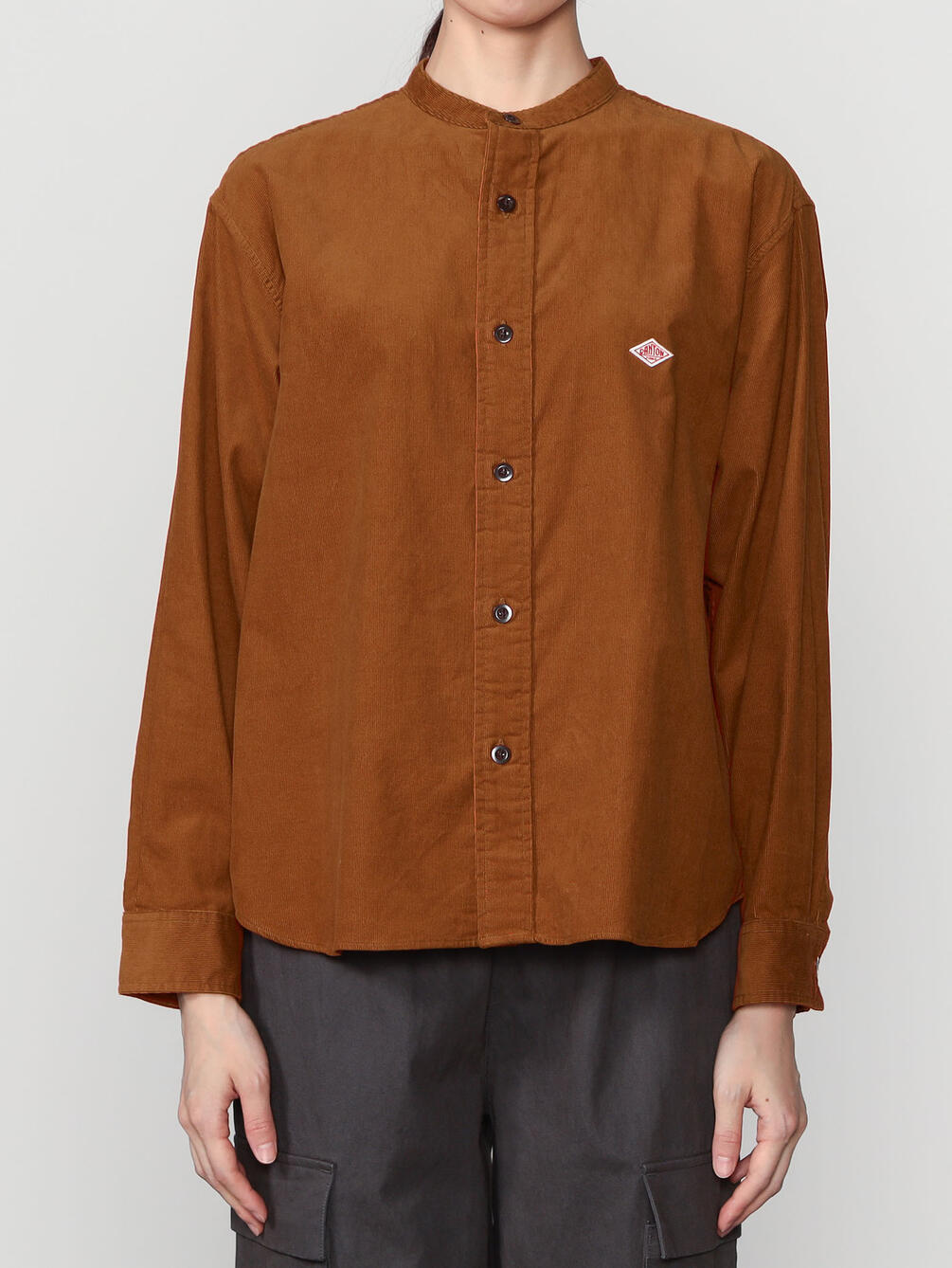 DANTON | コーデュロイ バンドカラー長袖シャツ WOMEN
