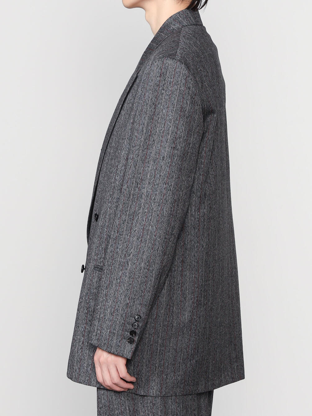 BOWTE | RED PINSTRIPES HERRINGBONE DOUBLE BREASTED TAILOR JK MEN