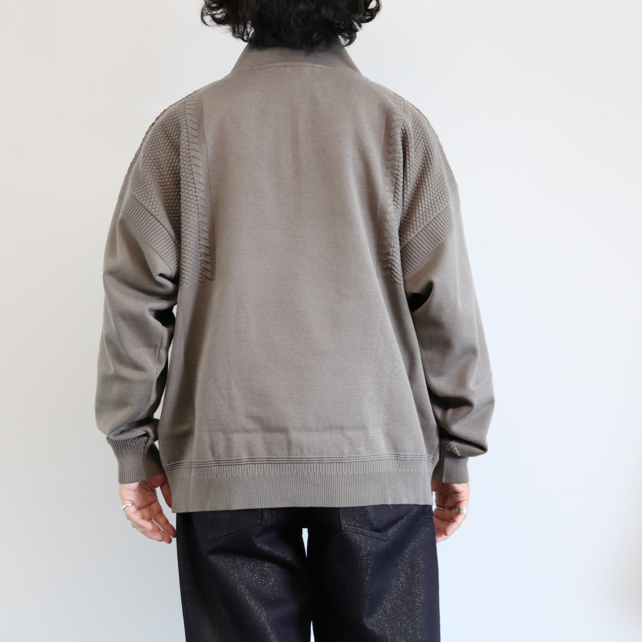YASHIKI・Suikyo Half Zip Knit (GREIGE) / browniegift （ブラウニー