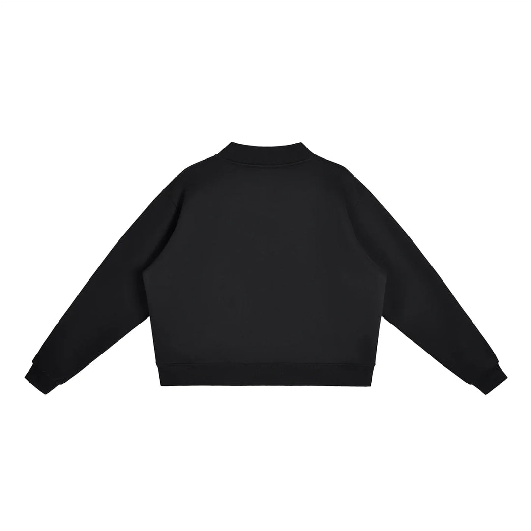 EL BRONX Women's Essential Fleece Mock-Neck Crew Sweatshirt