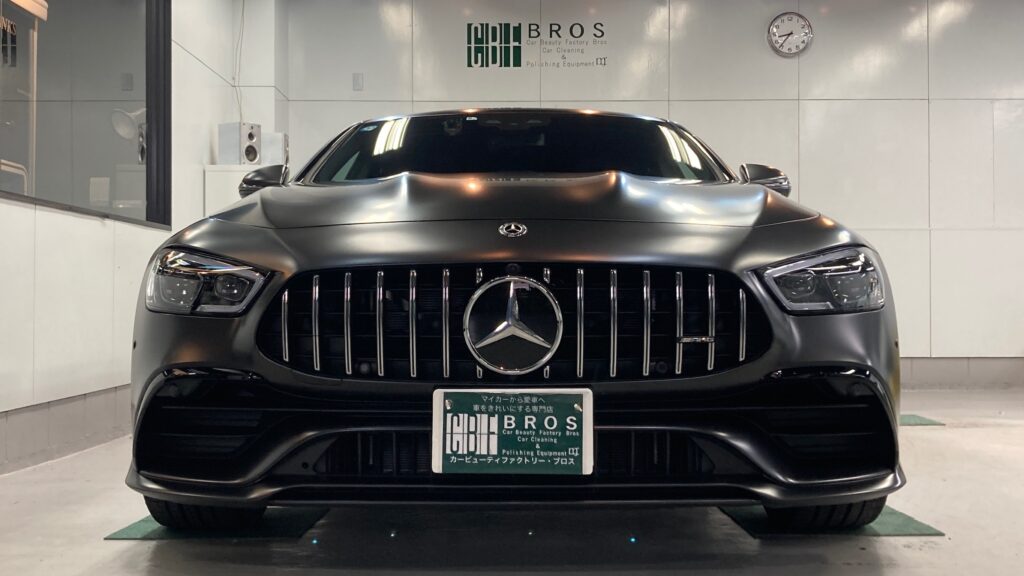 最高品質】艶消し専用コーティングをマットブラックのメルセデスAMG