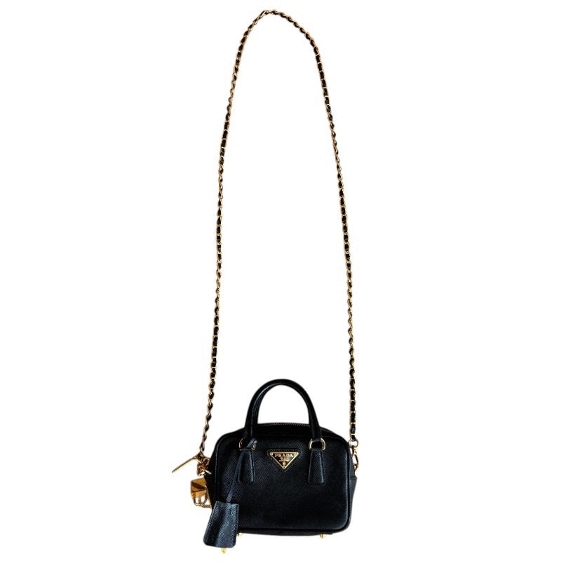 PRADA プラダ サフィアーノ BL0705 チェーンショルダー 2wayミニハンド