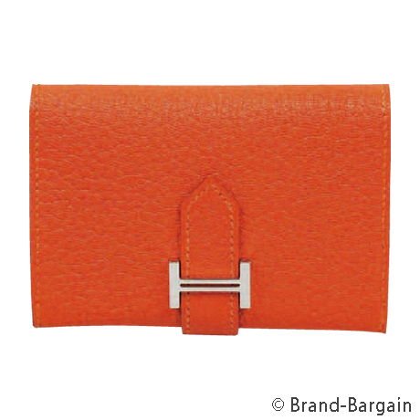 HERMES(エルメス)/ベアン・カードケース/トリヨンクレマンス×オレンジ