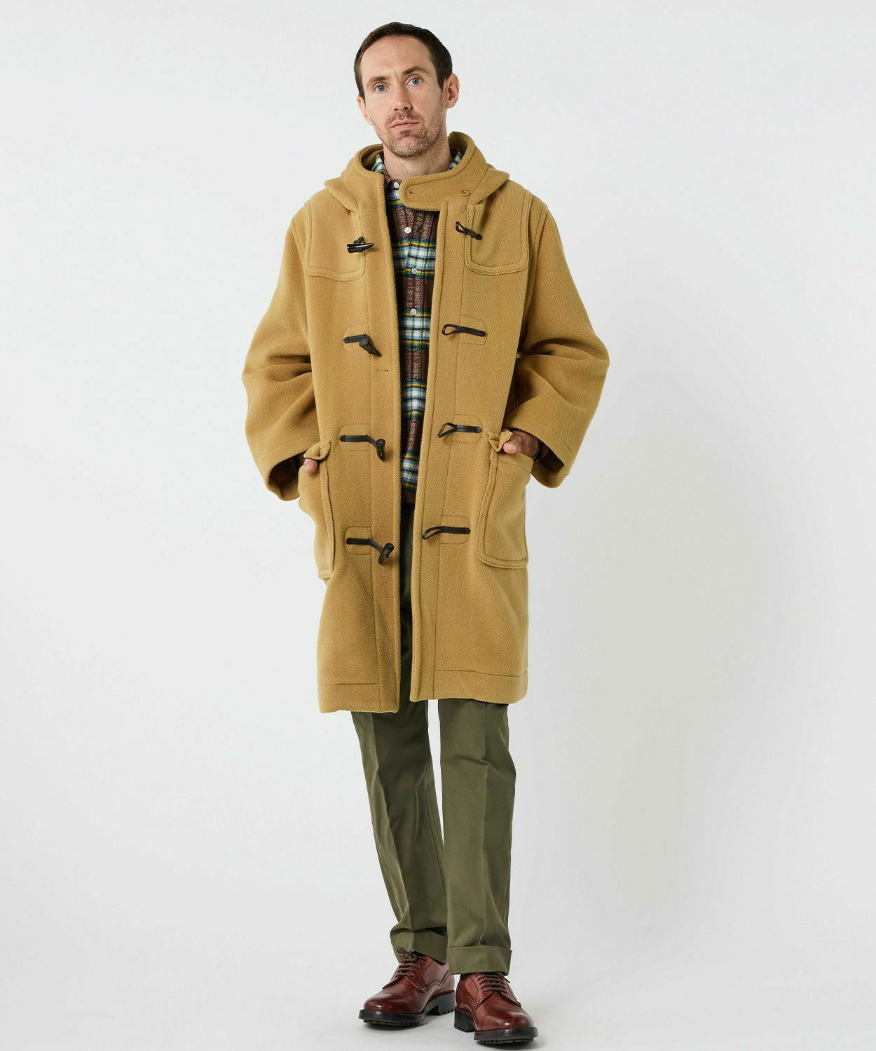 ヘリンボーンダッフルコート(ウール)(MEN) 全2色 | BRITISH MADE