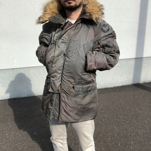 50's/黒タグ/実物/米軍/US AIR FORCE/N-3B/フライトジャケット【S】MIL