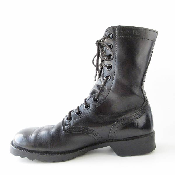 80's/USA製/実物/米軍/コンバットブーツ/黒【7.5R/25.5cm】レース