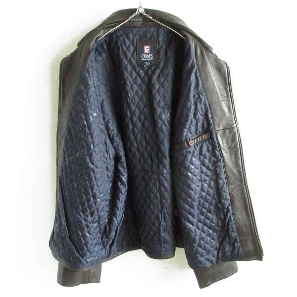 CHAPS ラルフローレン レザージャケット L ダークブラウン系