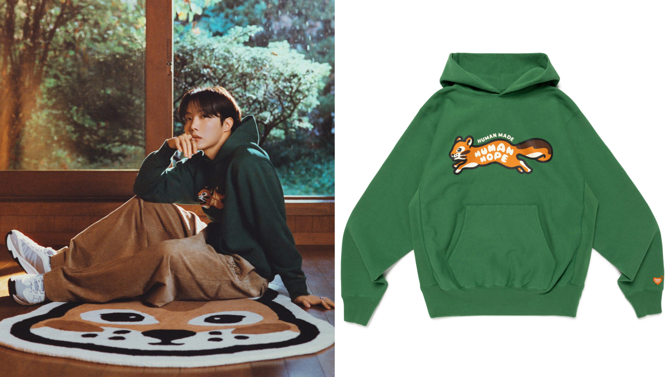 BTS J-HOPEとHUMAN MADEのコラボレーションコレクションが発売決定