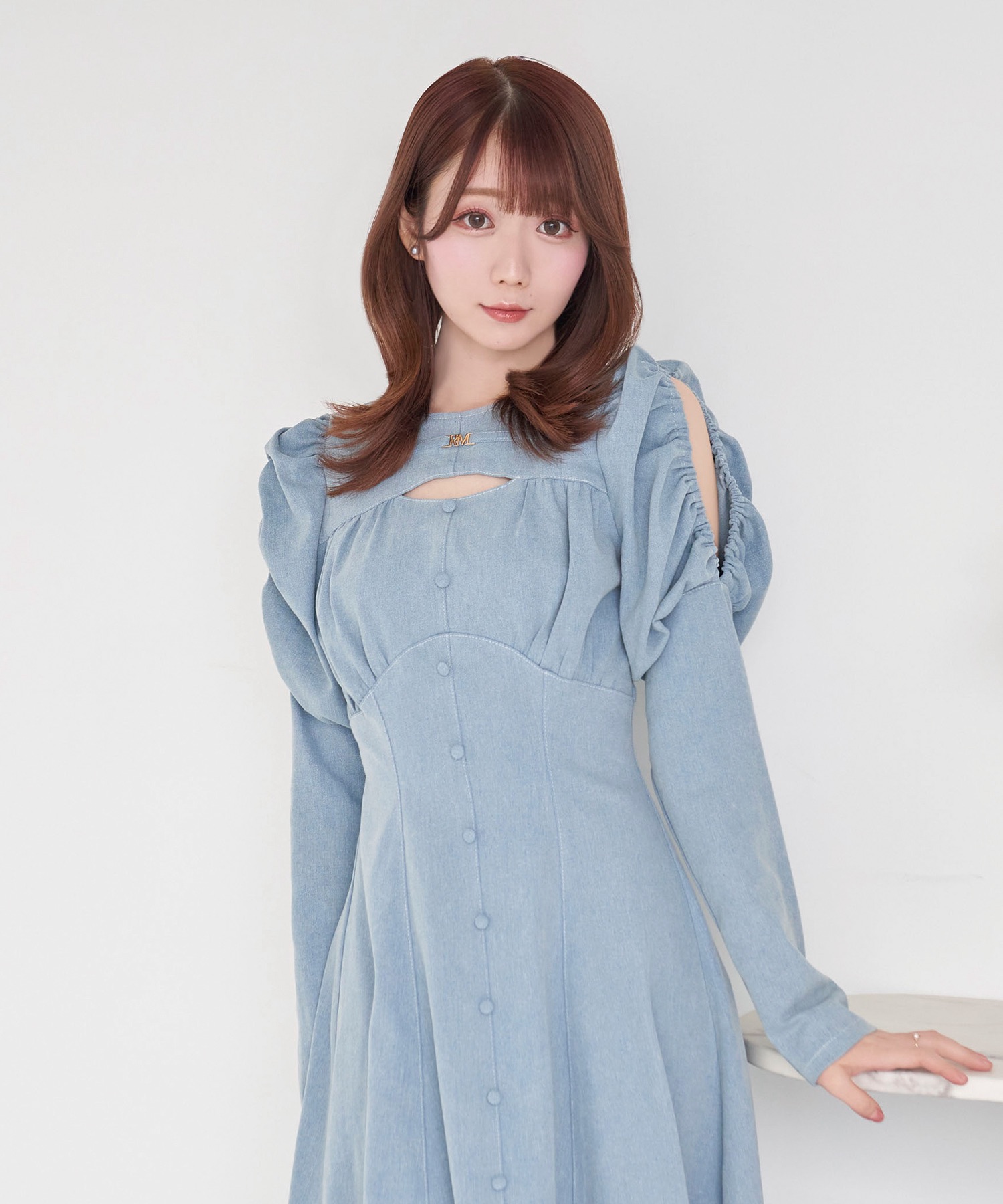 denim logo charm dress – BUNNY APARTMENT