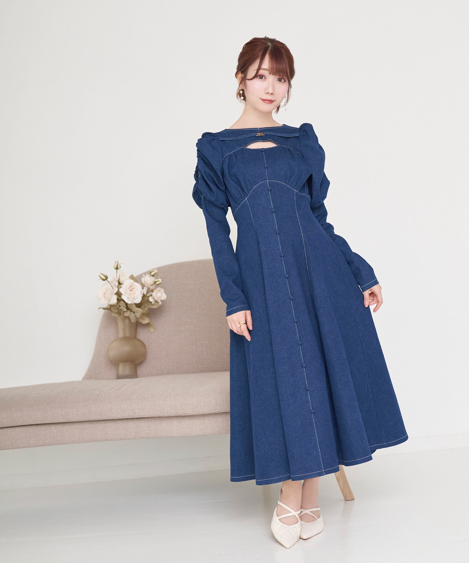 denim logo charm dress – BUNNY APARTMENT