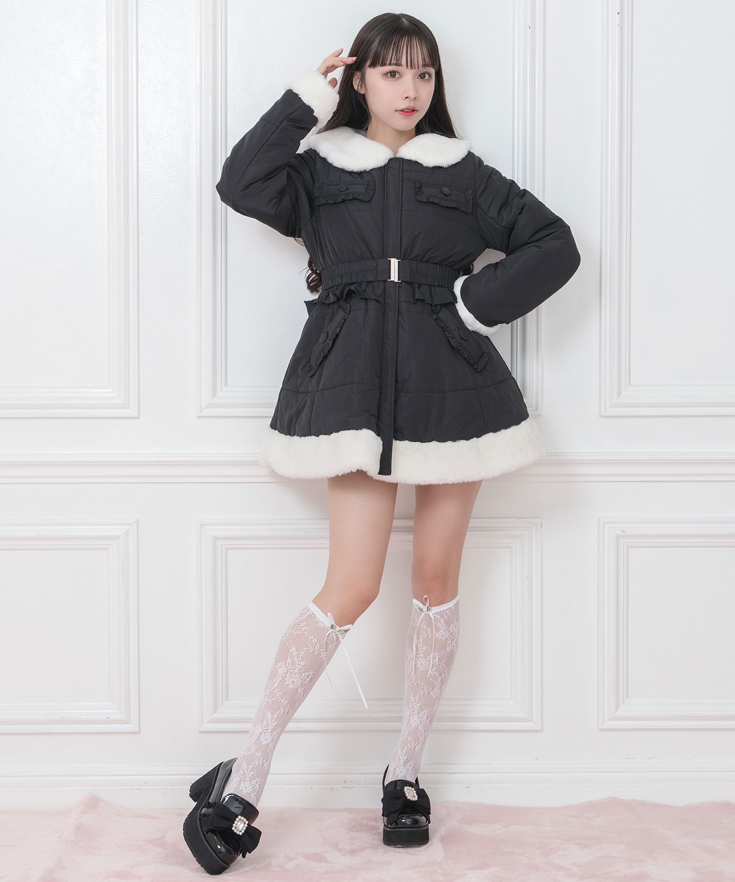 バックリボンベルト中綿ジャケット – BUNNY APARTMENT