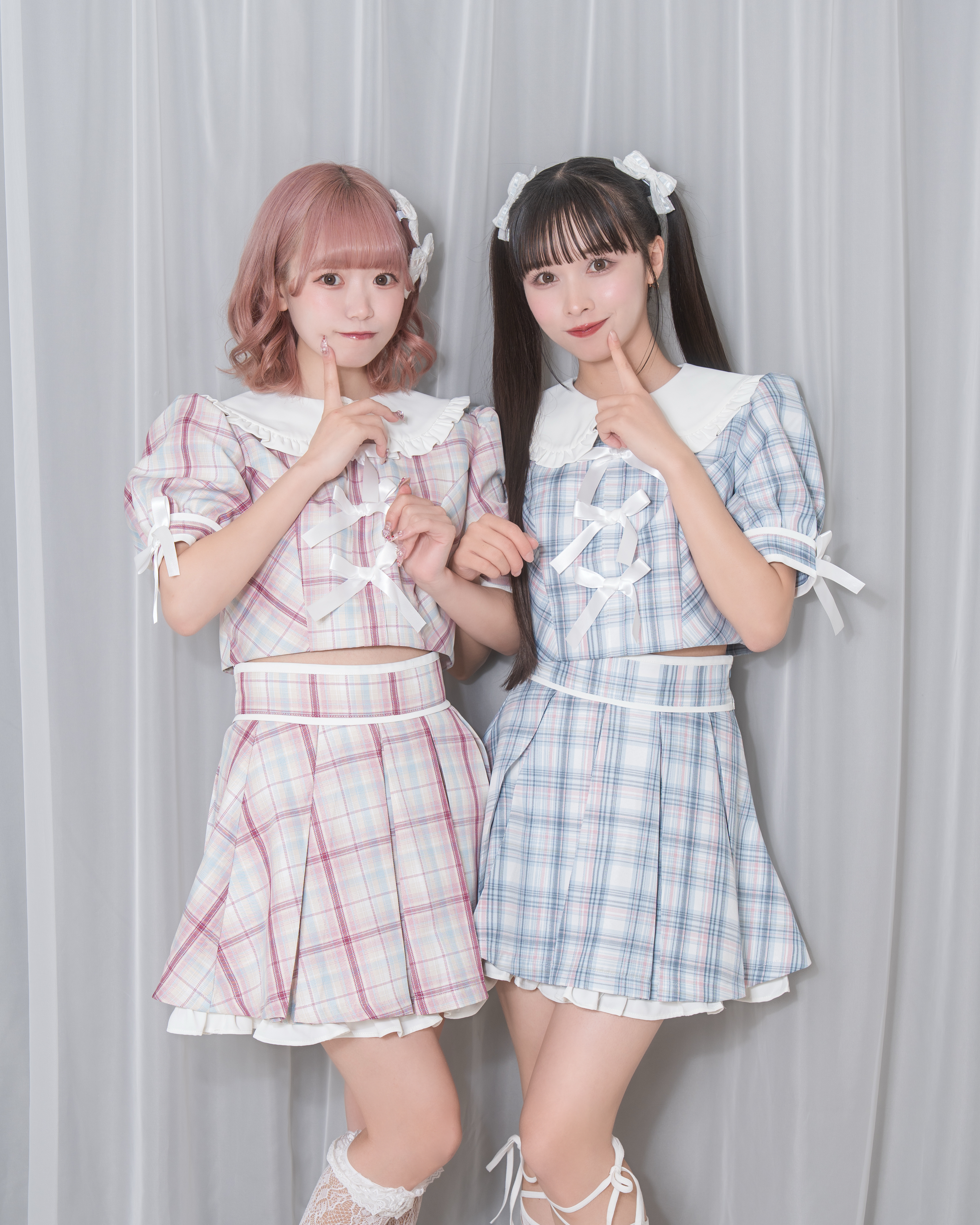 ポイントリボン配色チェックセットアップ – BUNNY APARTMENT