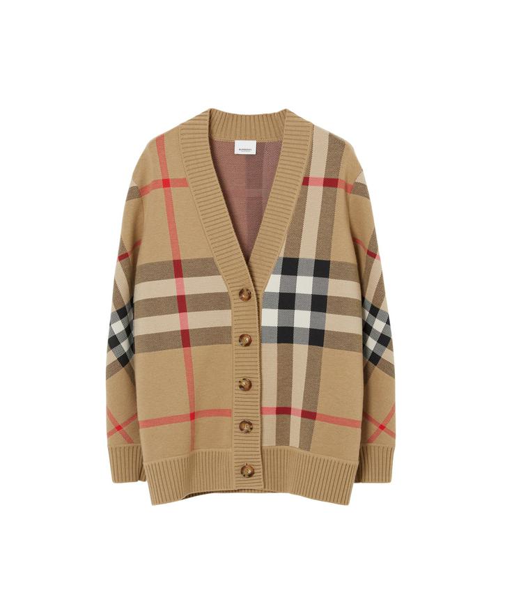 burberry/バーバリー通販 | チェック ウールブレンド カーディガン