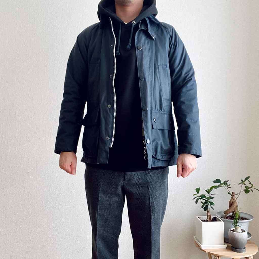 ビデイルSLの34サイズ感は？167cm 60kgの着用画像。バブアーのおすすめ