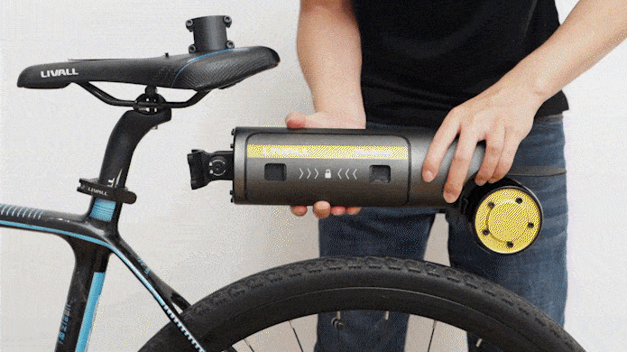 様々な自転車にわずか1分で脱着が可能なアシストパワーパック「LIVALL