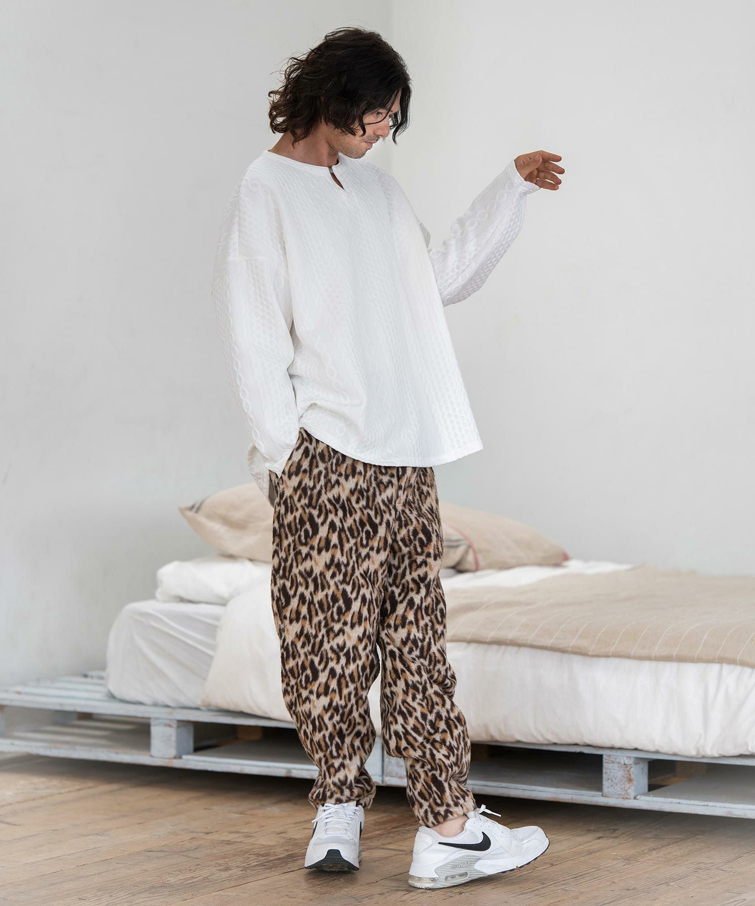 CAMBIO(カンビオ)】Leopard Jacquard Pants レオパード柄パンツ(MIU