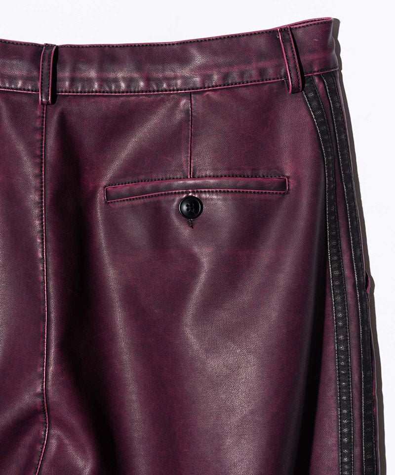 glamb(グラム)】Synth Leather Track Pants シンセレザートラック