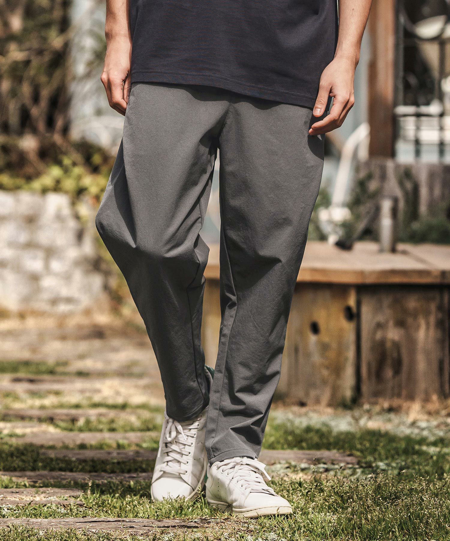 CAMBIO(カンビオ)】Stretch Nylon Tapered Pants ナイロンテーパード