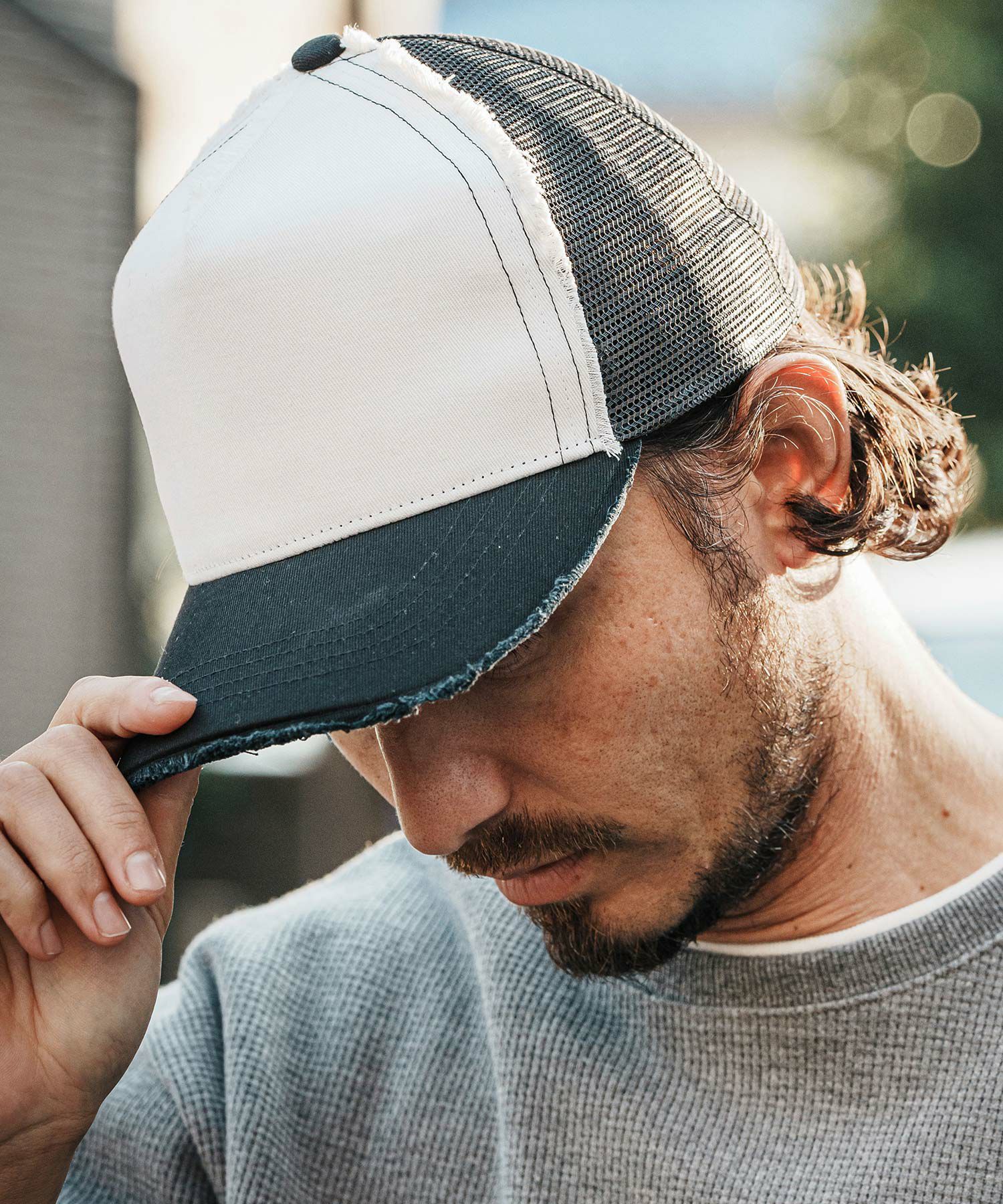 CAMBIO(カンビオ)】Cotton Damage Mesh Cap メッシュキャップ(OP-251