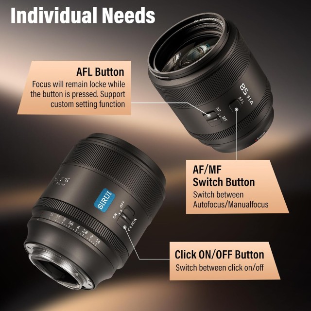 New Sirui Aurora 85mm F1.4 is an Autofocus Lens with Full-frame