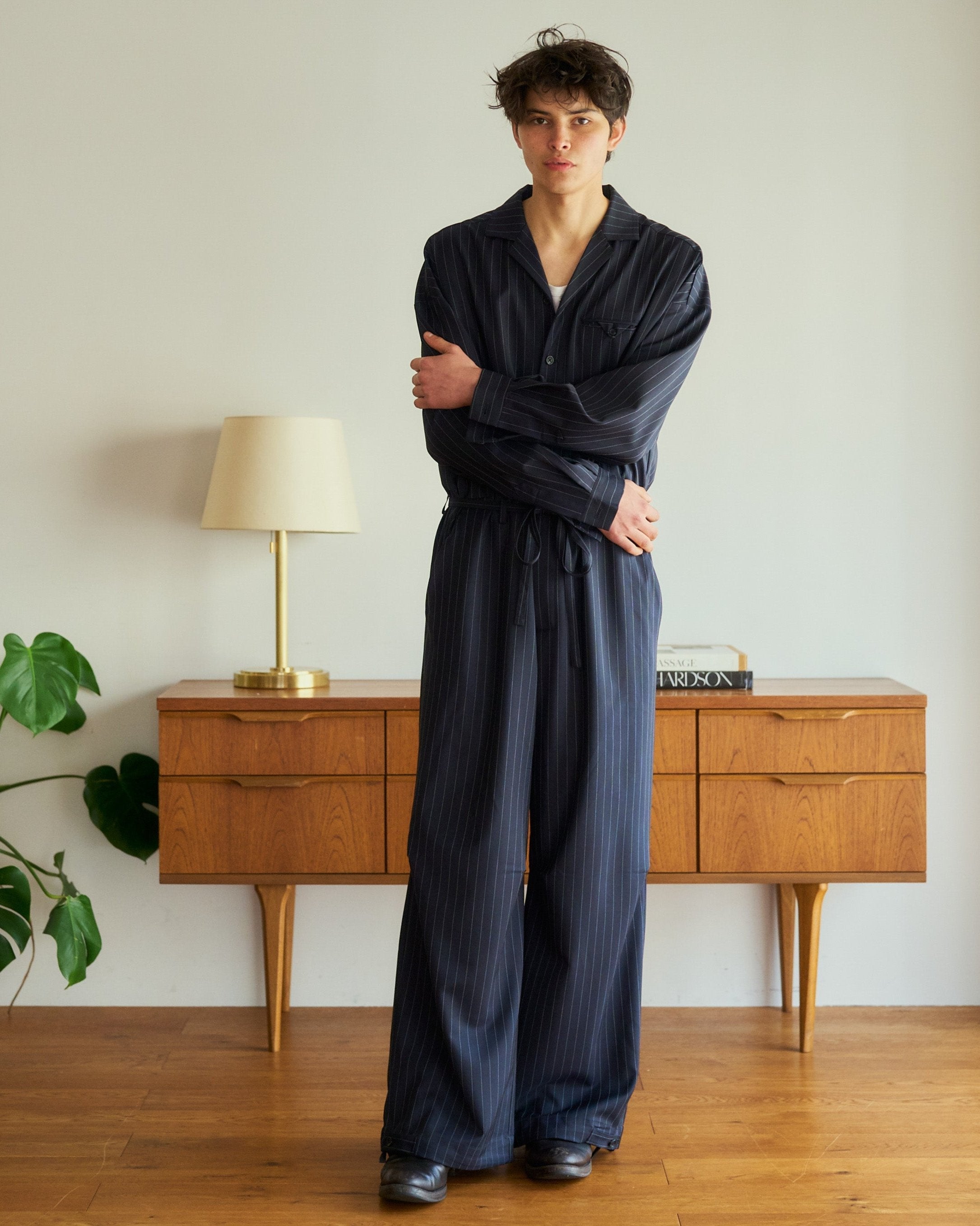 open collar belted assort l/s jump suit – CAMPHOR WOOD - OFFICIAL