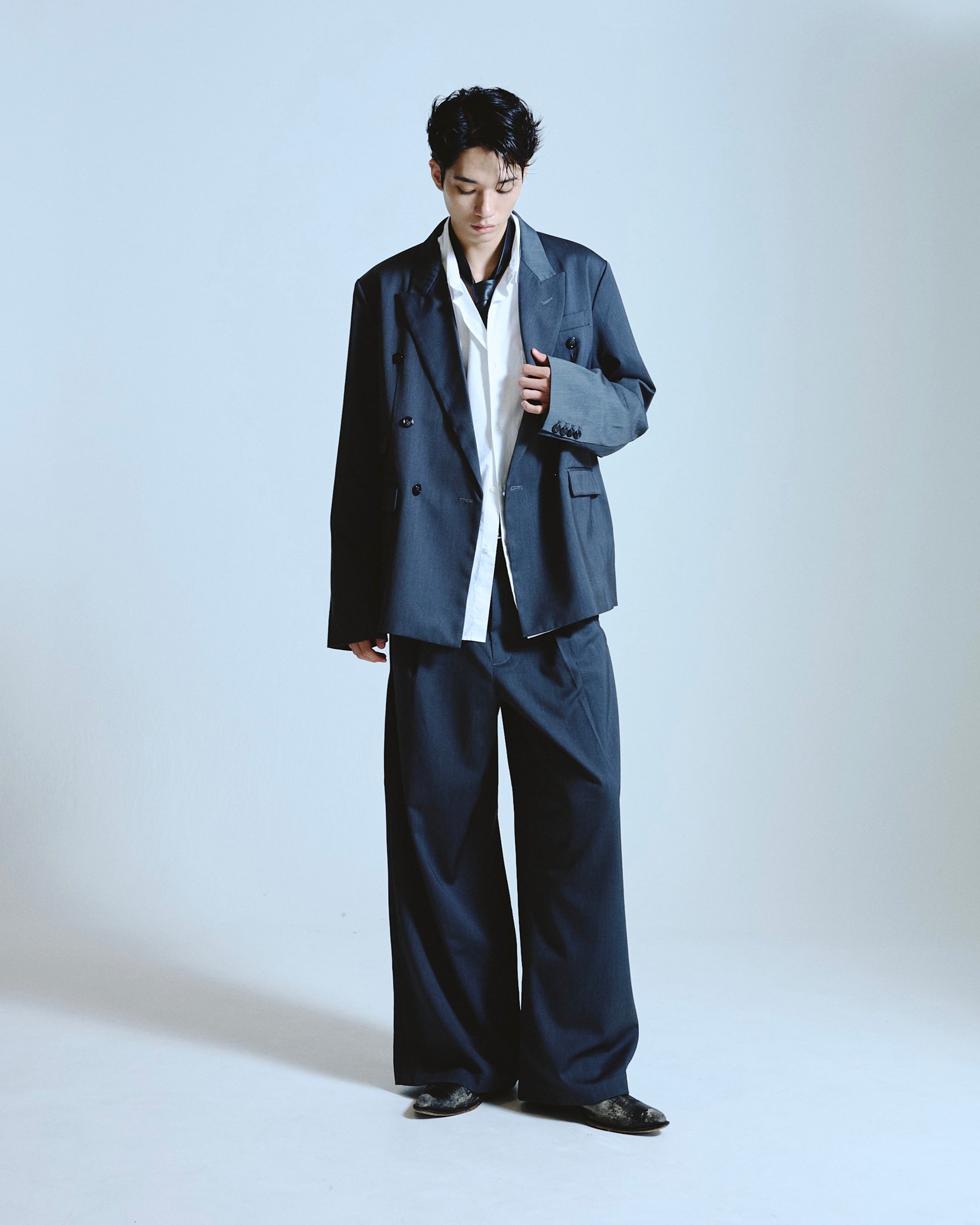 1TUCK WIDE BAGGY SLACKS – CAMPHOR WOOD - OFFICIAL ONLINE STORE