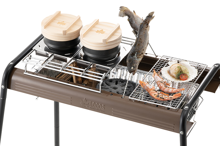 ロゴスから同時料理が捗るグリル「eco-logosave モダングリル