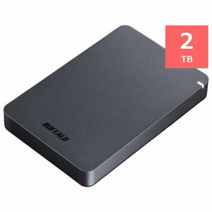 BUFFALO HD-PGF2.0U3-BBKA ポータブル外付けHDD 2TB ブラック HDPGF2
