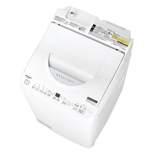 シャープ 洗濯乾燥機 洗濯6.5kg 乾燥3.5kg 幅56.5cm ステンレス穴なし