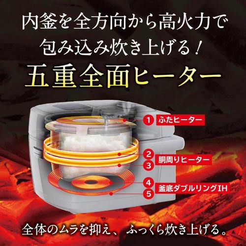 三菱電機 NJ-SE06F-W 三菱IHジャー炊飯器 炭炊釜 3.5合 月白 NJSE06FW