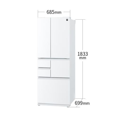 シャープ 冷蔵庫 502L 観音開き 6ドア 幅68.5cm プラズマクラスター 大