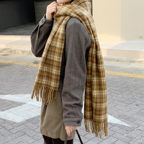 Country Check Muffler Scarf | Most LOVED Korean fashion shopping