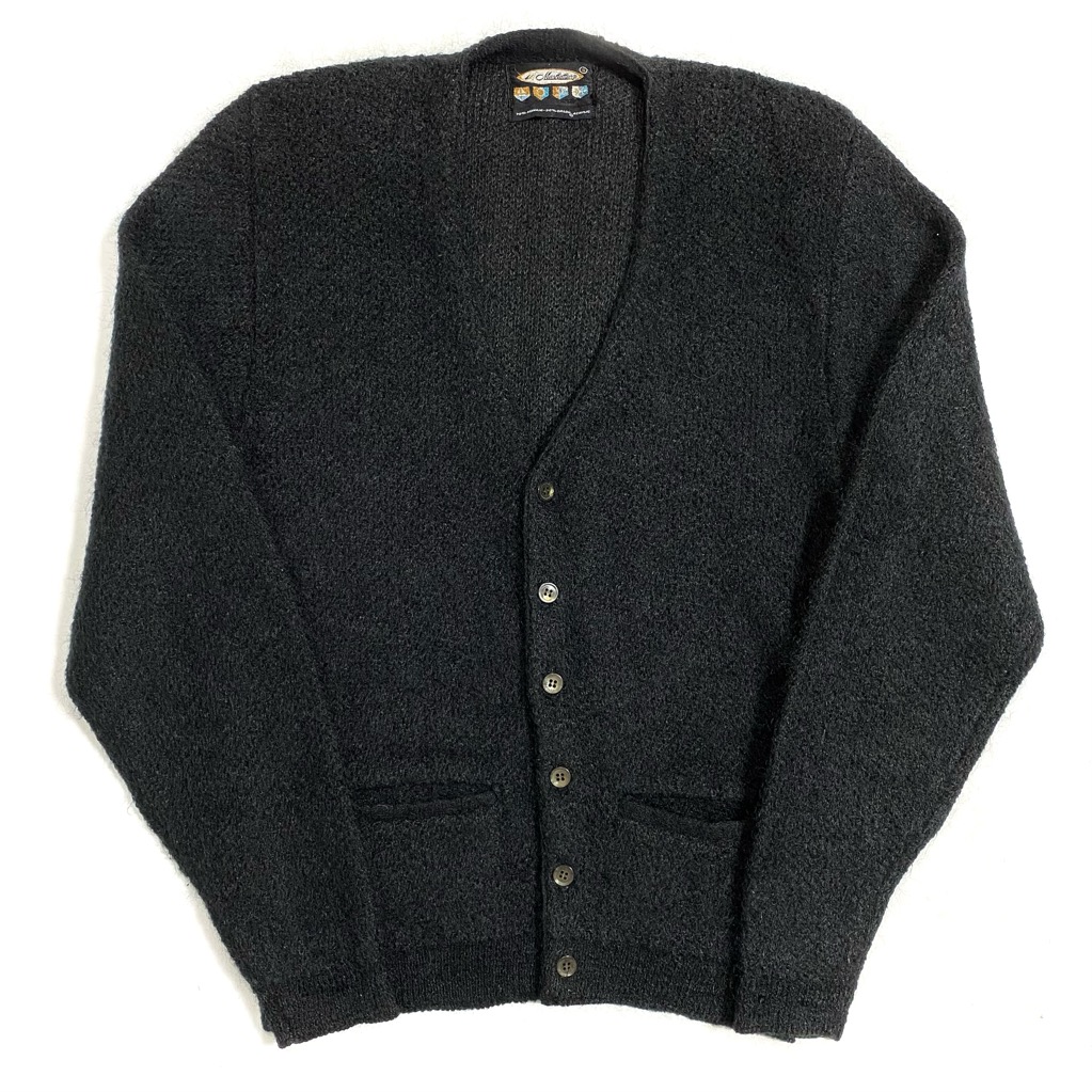 60s MANHATTAN BLACK MOHAIR CARDIGAN. | 古着屋【True vintage