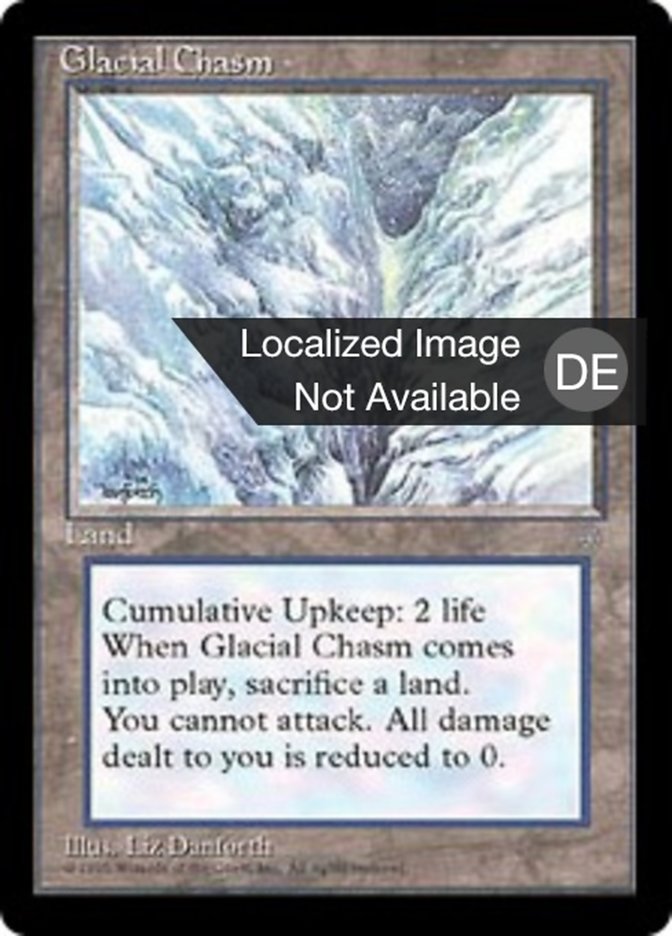 Gletscherspalte (Glacial Chasm) · Ice Age (ICE) #353 · Scryfall