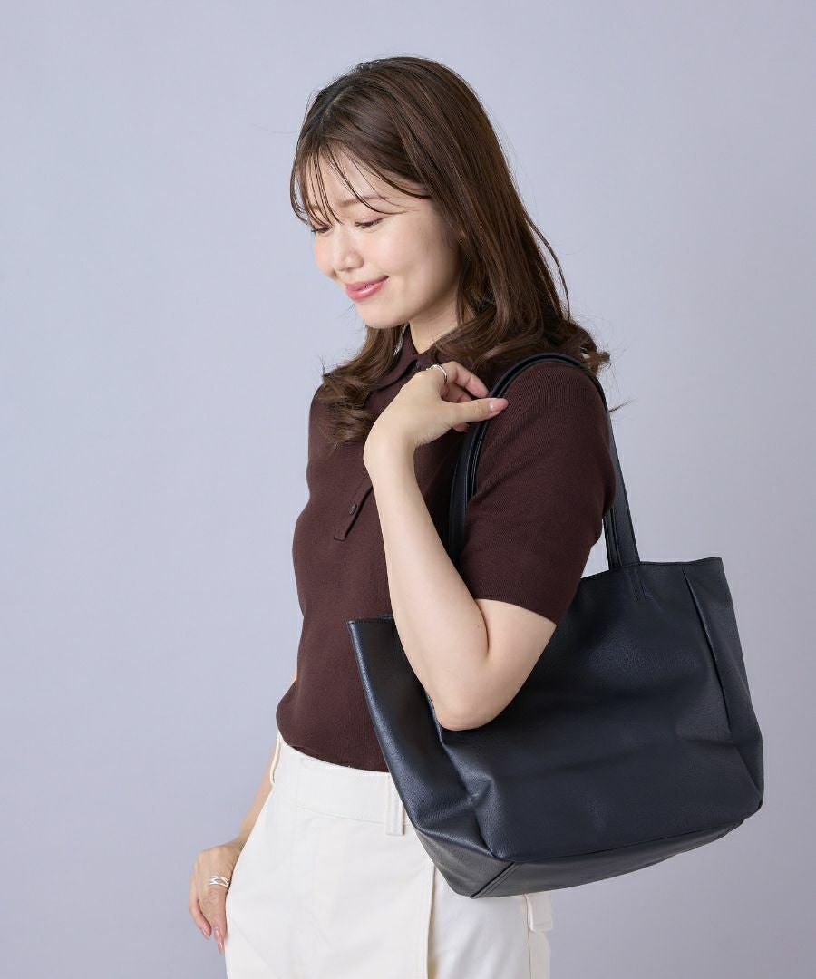 商品詳細 - ミニトートバッグ/スモーキーシボフェイクレザー