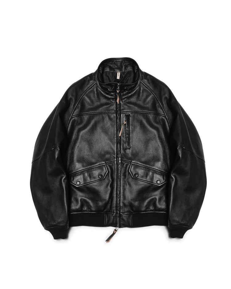 CCU HIGH NECK BLOUSON SHEEP LEATHER – CASDAY / キャスデイ