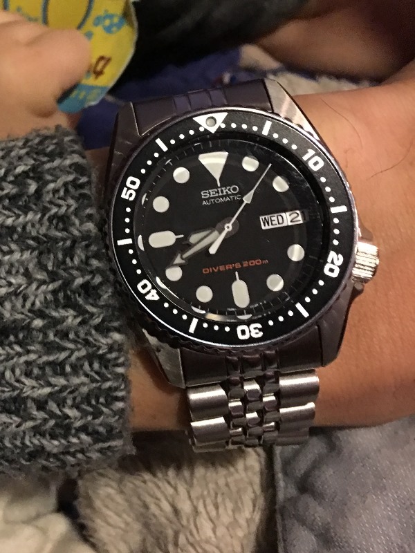 SEIKO 7S26-0030 SKX013K2 black boy, boy's（レビューその1